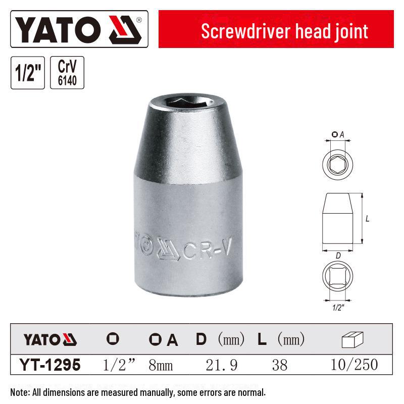 

Перехідник для біт викрутки YATO 1/2 8mmxL38mm YT-1295