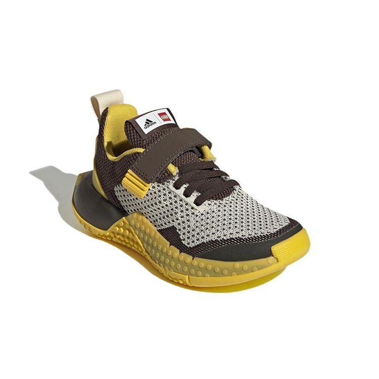 Adidas Lego X  Sport Pro K Comfortable Durable Low-Top Kids Running Shoes Kids Sneaker White Brown Yellow GW3978