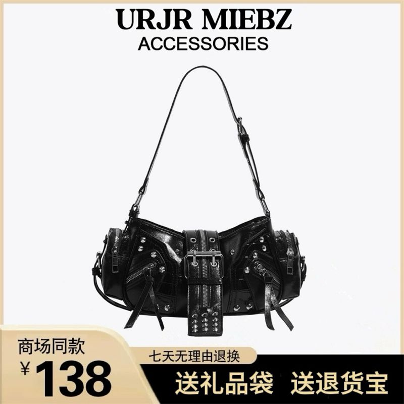 

Women s Bag 2025 New Arrival Autumn and Winter Shoulder Messenger Bag Fancy Easiest for Match Underarm Bag Retro Rivet Motorcycle Bag