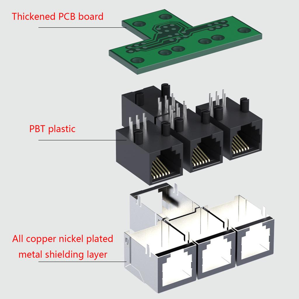Phone Splitter Adapter 3port/4port Extension RJ11 6P6C Telephone Wall Adapter 1 To 3/4 Splitter Expand Connection