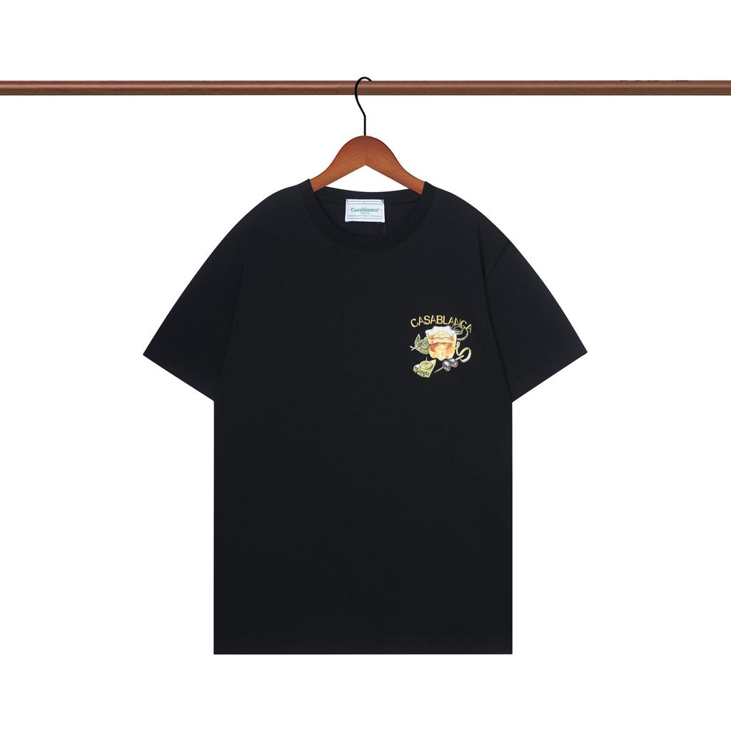 Casablanca 23 Frühling und Sommer Neuheit Fantasie Tor Sternenhimmel Schloss Casa Buchstaben Logo Kurzarm Partner T-Shirt