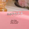Gold-Plated 925 Silver Iris Flower Cross Stud Earrings with Zirconia Heart Ornaments