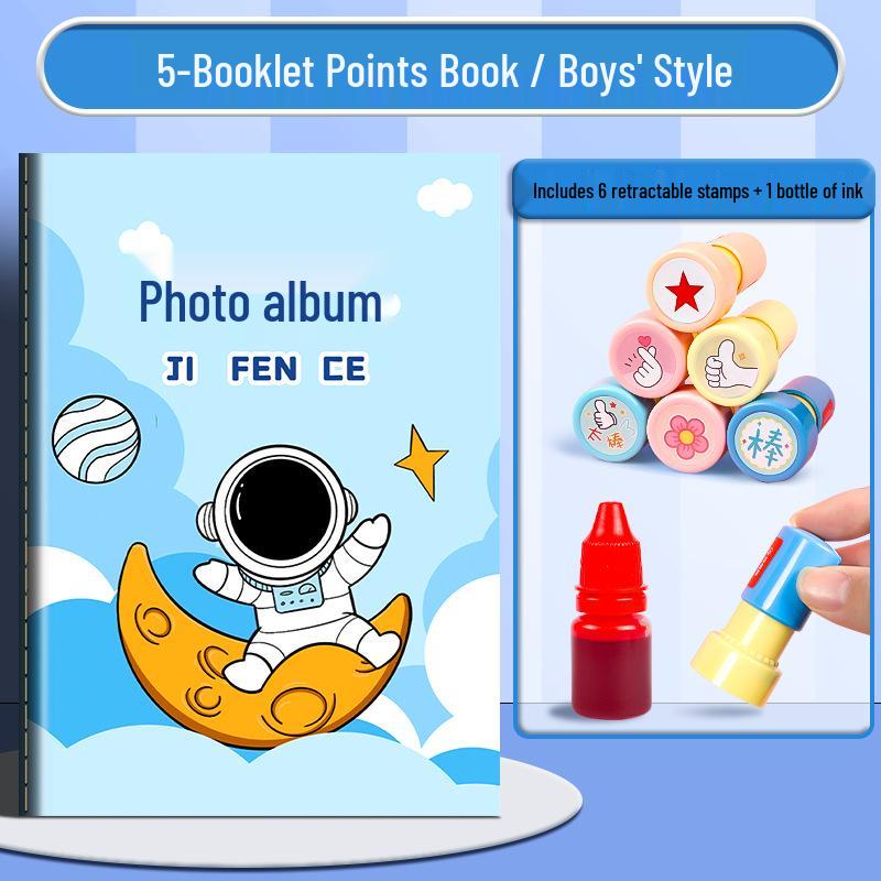 Kids Stamp Collection & Reward Book for Kindergarten and Elementary Students
