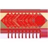 Red Fu Character Pendant: Festive Fan & Lantern-Shaped, Hard Card Design for Spring Festival (Semi-Ripe, Thickened)