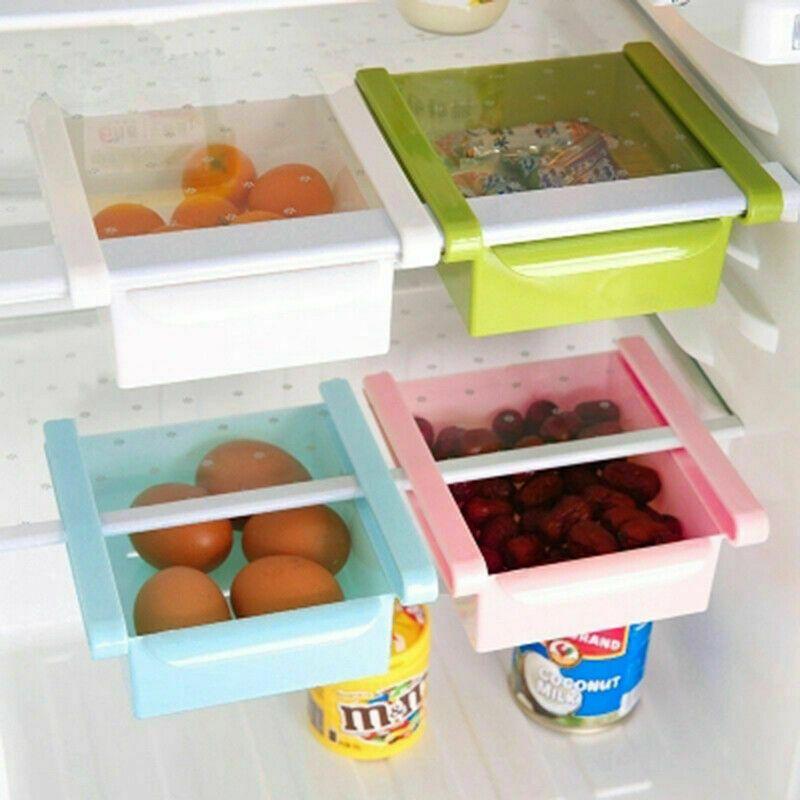 Versatile And Durable Slide Kitchen Fridge Freezer Space Saver Organizer Box