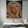 Billie Eilish Wall Tapestry Aesthetic Wall Hanging Printed Fabric Blanket Decorative Tapestries for Bedroom Living Room Home Decor