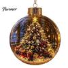 Durable Holiday Party Supplies Glowing Christmas Story Ornament, Mini Scene in Ball, Light Up Hanging Decorations for Garden Clear Plastic Ball