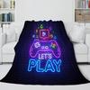 Gamepadová deka Módní flanelová deka na postel pohovku přehoz Bytový textil Hráč Děti Dospělí Dárek King Queen Size
