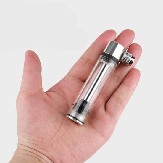 Transparentní pumpa na kolo Vysokotlaký stahovací design Univerzální Kompaktní Velikost Přenosná Mini Ruční pumpa na MTB Silniční kola