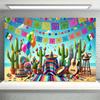 2D Plane Background Banner for the Mexican Carnival Party Durable for Indoor/outdoor Birthday Celebration