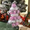 17PCS/20PCS Pink Red Gold Christmas Tree Balls Plastic Xmas Baubles Xmas Ornament Ball  Storefront