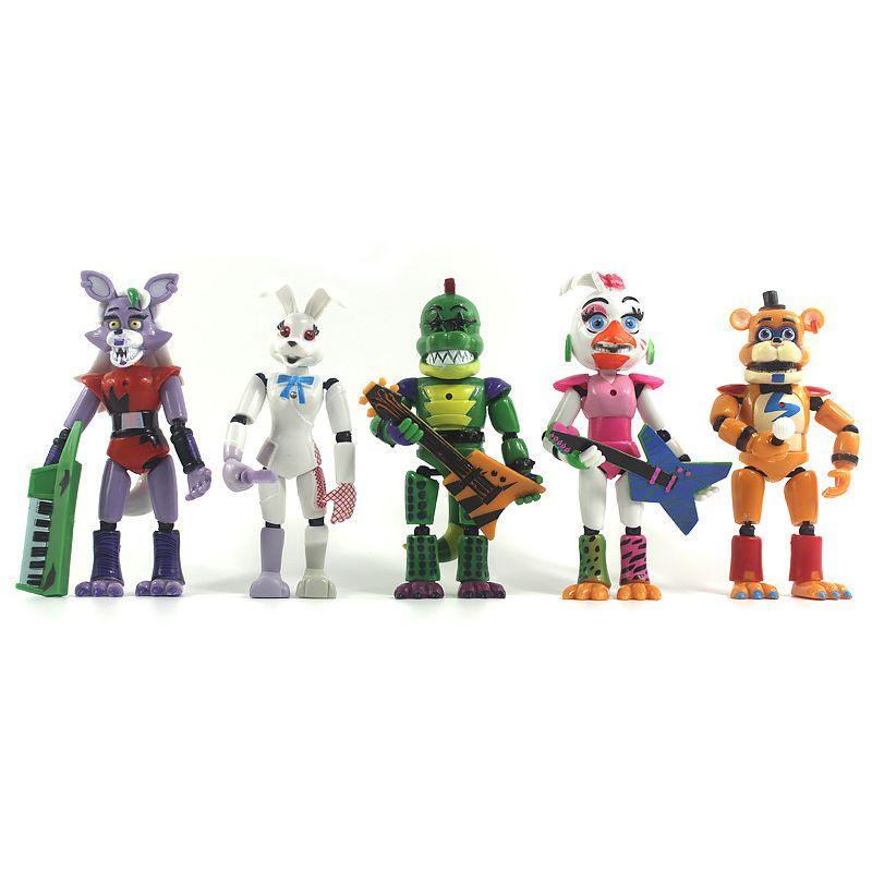 Five Nights At Freddy's Security Breach 5pcs Light-up Action Figures For Kids' Playtime