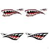 4 Pieces Mouth Decal Stickers for Kayak Canoe Dinghy Boat
