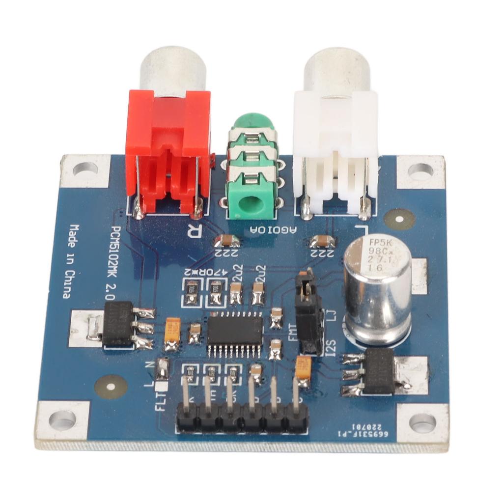 DAC Dekoderkort I2S Inngang 32bit 384K Dekodermodul med 3,5 mm Hodetelefonutgang for Effektforsterker