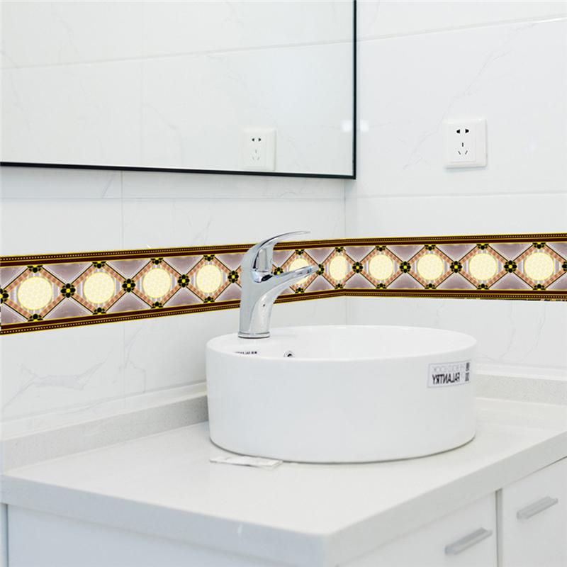 3D-Tapetenbordüren, PVC, selbstklebende, wasserdichte Wandaufkleber, für Wohnzimmer, Badezimmer, Trittlinie, Taille, 3D-Heimdekor-Bordüre