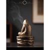 1 Stück Formloser Buddha Meditation Keramik Mönch Räucherhalter Brenner Haus Wohnzimmer Garten Teeraum Yogaraum Zen Dekoration