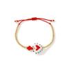 Beaded Crucifix Heart Designs Bracelet Lightweight Alloy Chain Adjustable Wristband Jewelry Gift For Her