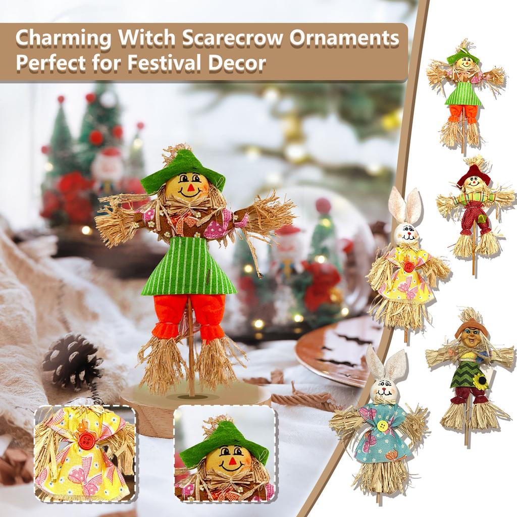 Halloween Ornaments Witch Scarecrow Decoration Festival Haunted House Window Bar Scene Layout Props Supplies