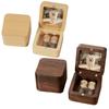 Wooden Wooden Keepsake Box Cartoon Memorial Container Smooth Pet Hair Memorial Box  Pet Owner Gift