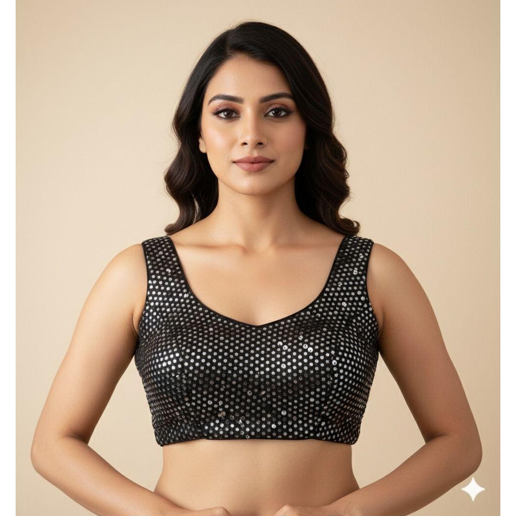 

Блузка сари с пайетками L