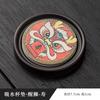 Phenolic Absorbent Coasters with Storage Holder Creative Tea Cup Mats Heat Resistant Coffee Tea Accessories for Home Office