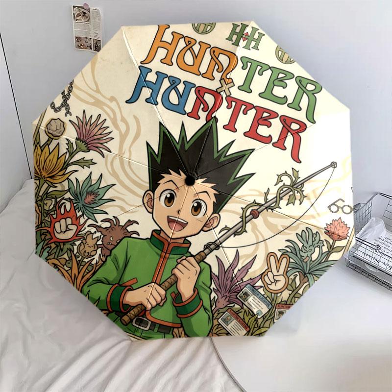 1 PC Automatic Folding Umbrella - Hunter X Hunter Pattern Portable Foldable Design With 8 Ribs Christmas Birthday Gifts