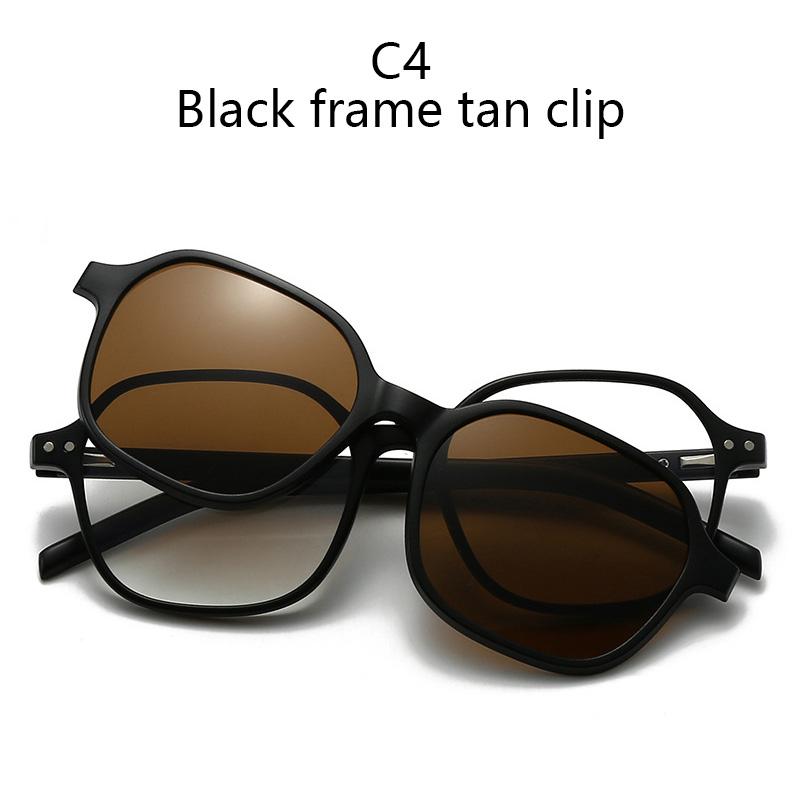 Magnetic Clip-On Sunglasses Polarized Light Filtering Night Vision Gogglee Clip-On Lens Lenses Irregular Frame Myopia Frames