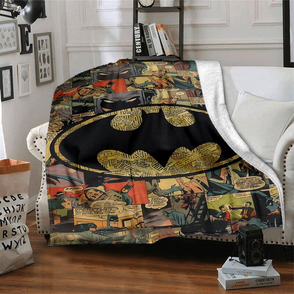 1pc Batman Flannel Throw Blanket - HD Printed Lightweight Soft Warm All-Season Blanket for Sofa, Bed, Travel, Camping186