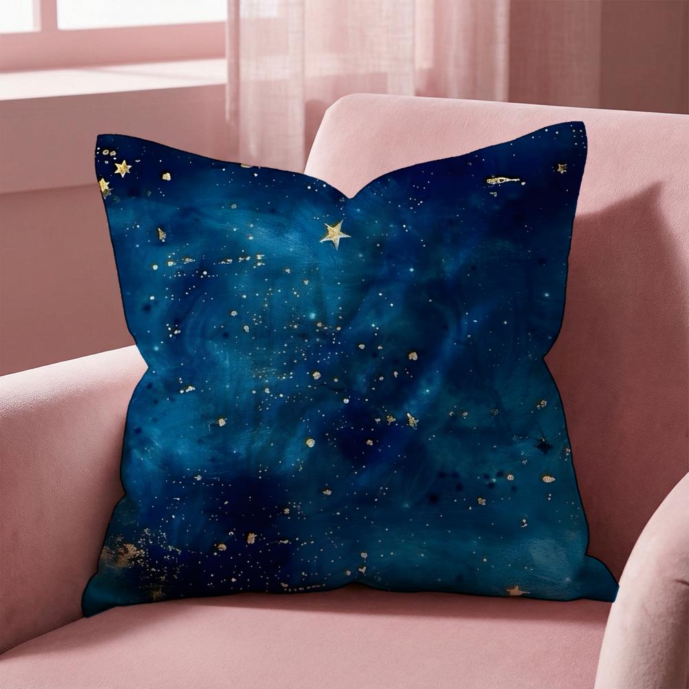 The Starry Sky Cushion Cover MultiScene Pillow Cover for Home Car Reversible Soft Durable for Daily Use