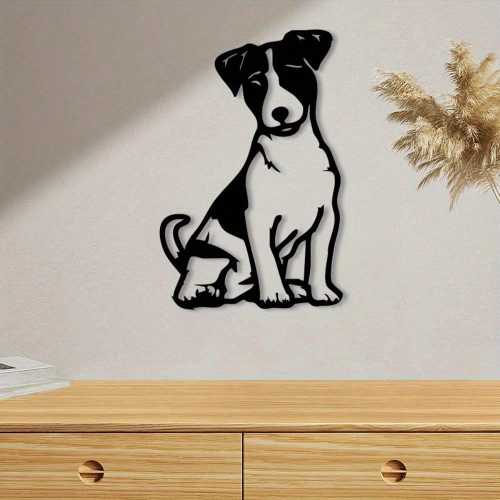 Vintage Jack Russell Terrier Metal Wall Art Iron Dog Lover Gift Home Decor Pet Themed Room Sculpture