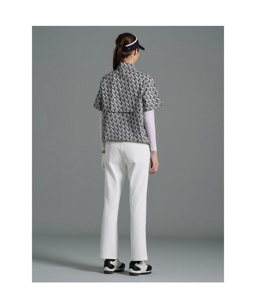BEANPOLE GOLF [B_Under] Women'S Logo Pattern Short Sleeve Anorak Black