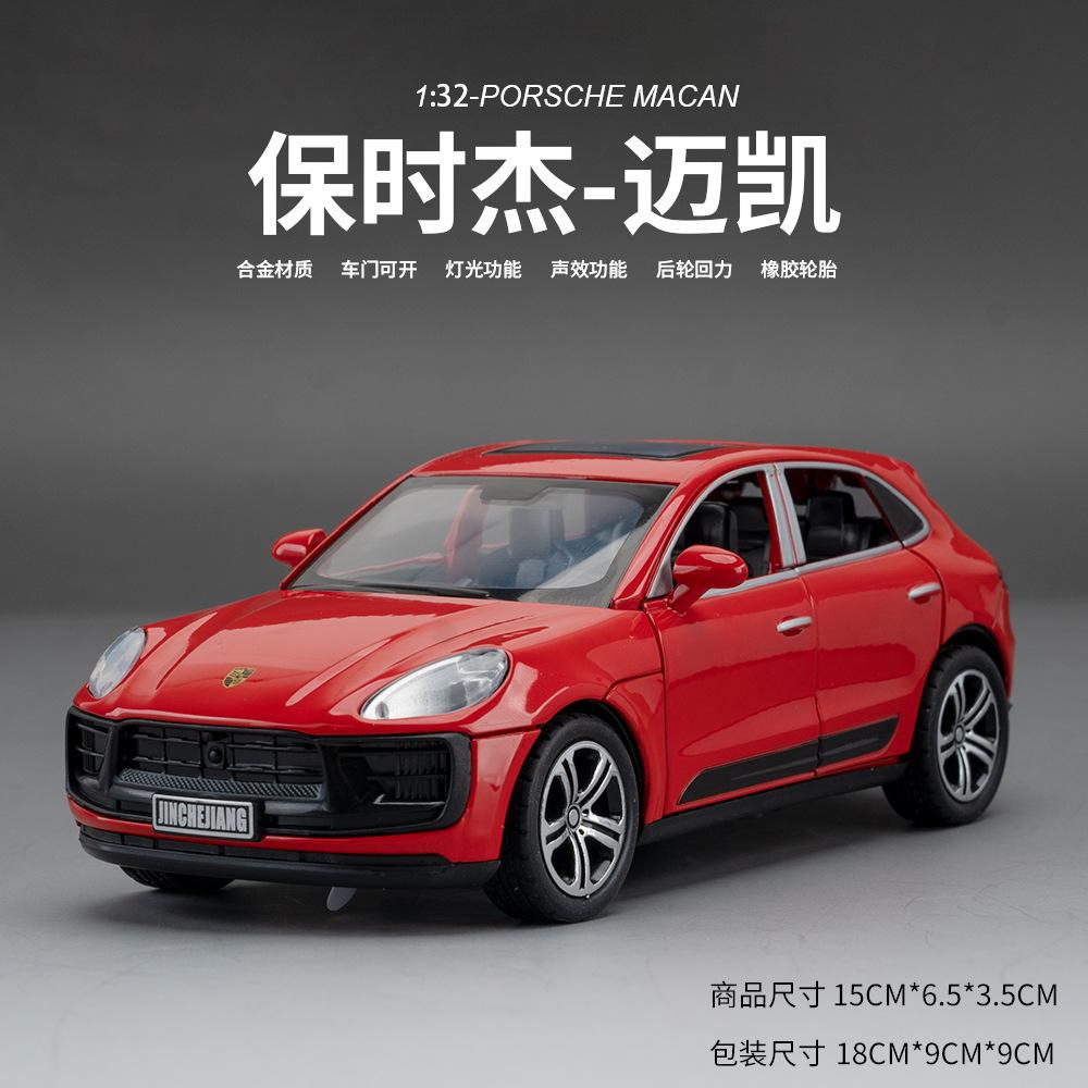 

1:32 Porsche Macan T SUV Car Model Alloy Diecast Simulation Toy Sound Light Pull Back Collecte Decorates Gift for Boy Birthday червоний