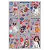 Double-Sided Pet-Themed Static Window Stickers for US Independence Day Parties and Dorms