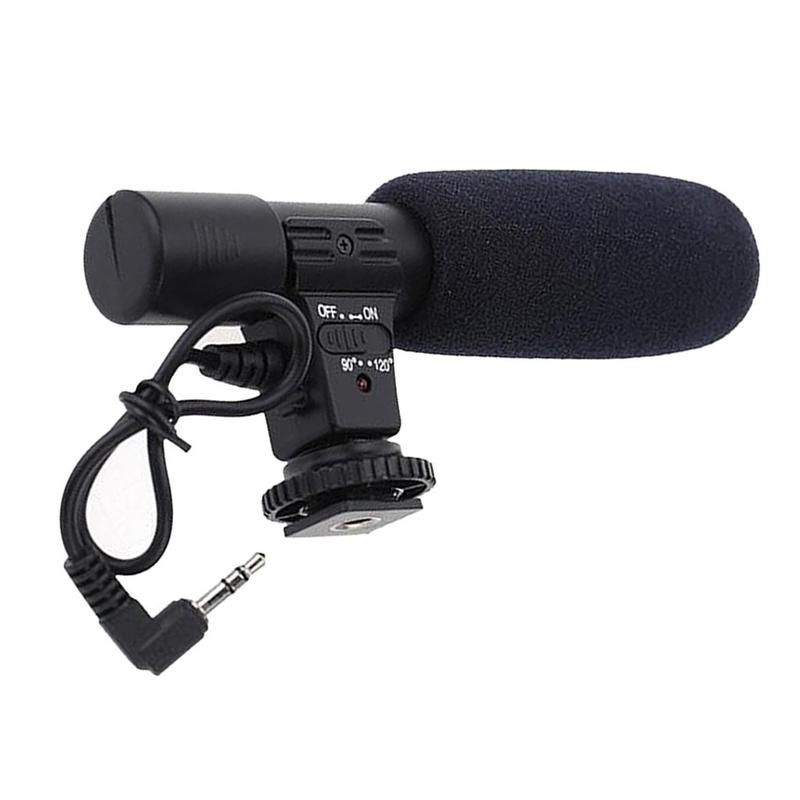 Stereo Camera Microphone Condenser Mic for DSLR Camera DV Camcorder 3.5mm