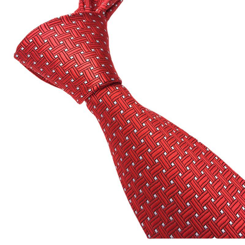 Classic Men's 8cm Plaid Polyester Tie