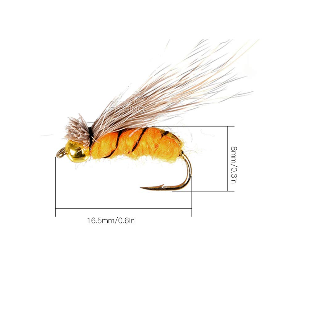 Set of 40 Tenkara Fly Sets, Dry Flies, for Tenkara Fishing, River Fishing, Stream Fishing, and Trout Fishing