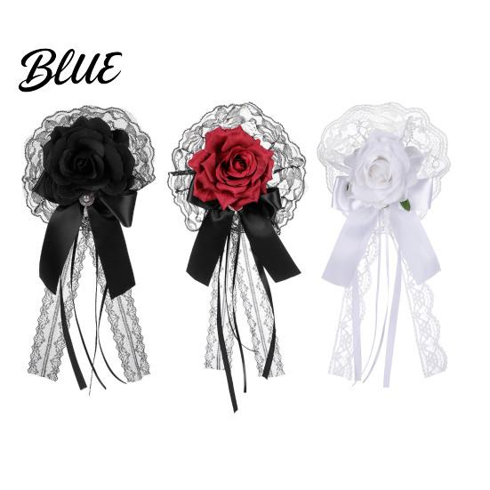 Dark Aesthetic Hair Barrettes Rose Bow Clip Lace Pearl Hairpin Lolita Gothic Bowknot Clips Hairpin for Women Bride Cosplay Party Wedding Birthday