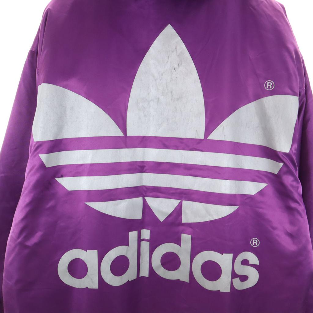 Adidas 80er Vintage Kleeblatt-Logo von Descente Rückenaufdruck Bankmantel Herren Gebraucht