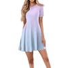 Women's Casual Fashion Round Neck Short Sleeve Print Short Dress