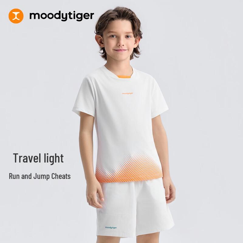 Детская спортивная футболка Moodytiger с цветовыми блоками, быстросохнущая 110