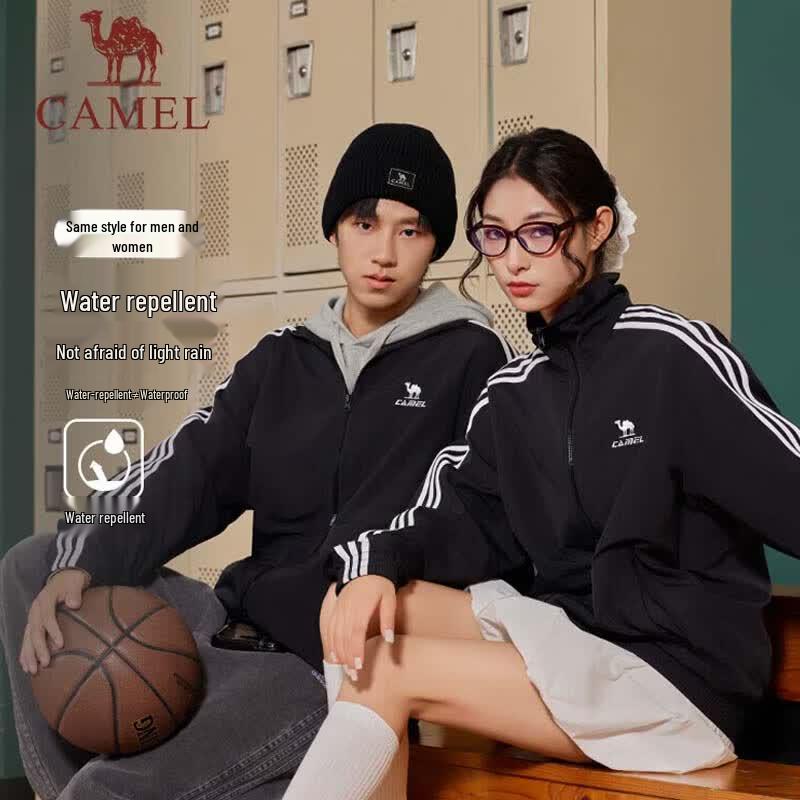 CAMEL Unisex All-Terrain Water-Repellent Stand-Collar Windbreaker M
