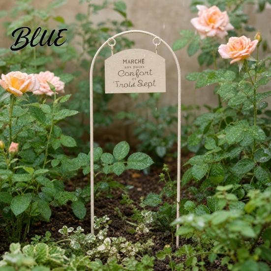 Metal Havekunst Belagt Kunstpæl Dekoration Blomsterpotte Buet Have Vintage Vejrbestandig Blomsterbed Dekorativ til Indendørs Udendørs Holdbar