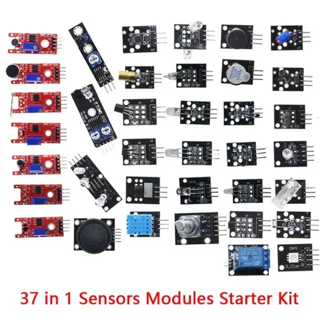 45 in 1 Sensors Modules 16 Kinds Starter Kit For Arduino Raspberry Pi Better Than 37 in 1 With Box DIY UNO R3 MEGA2560 Replacement Sensors2