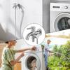 Stainless Steel Washing Machine Faucet With Dual Control For Laundry Room Use