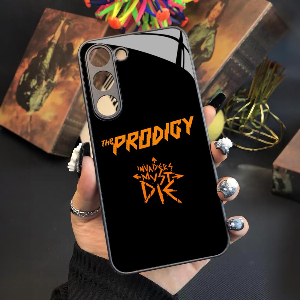 The Prodigy Artist Logo Phone Case For Samsung Galaxy S25 S24 S23 S22 S20 S21 Note20 Ultra Plus Fe Colored Silver Cover