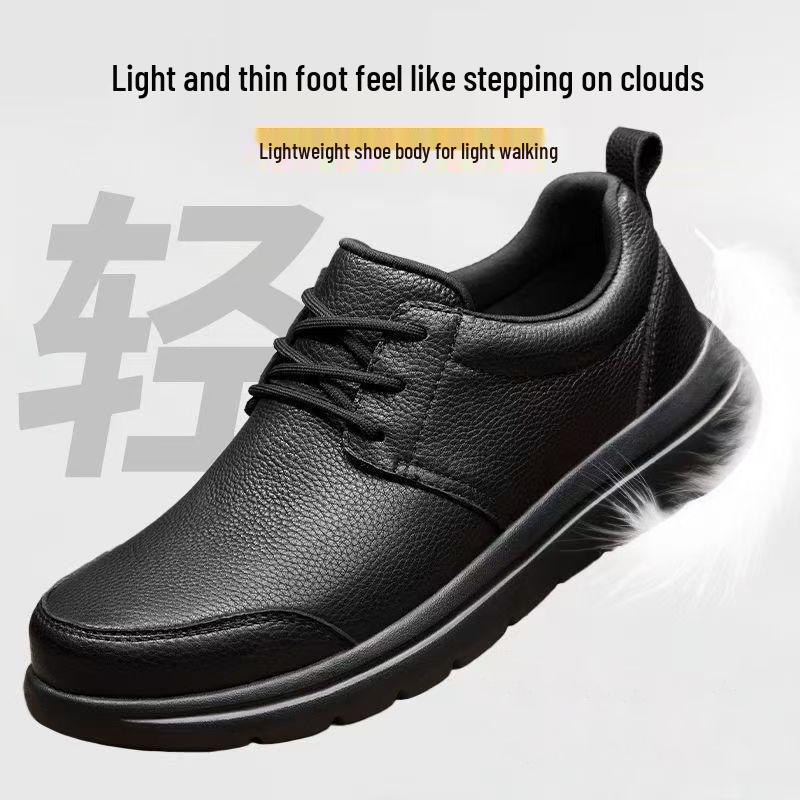 Herren Freizeit-Slipper aus Leder - Weiche Sohle & Obermaterial, Ideal für Menschen mittleren Alters und ältere Menschen.