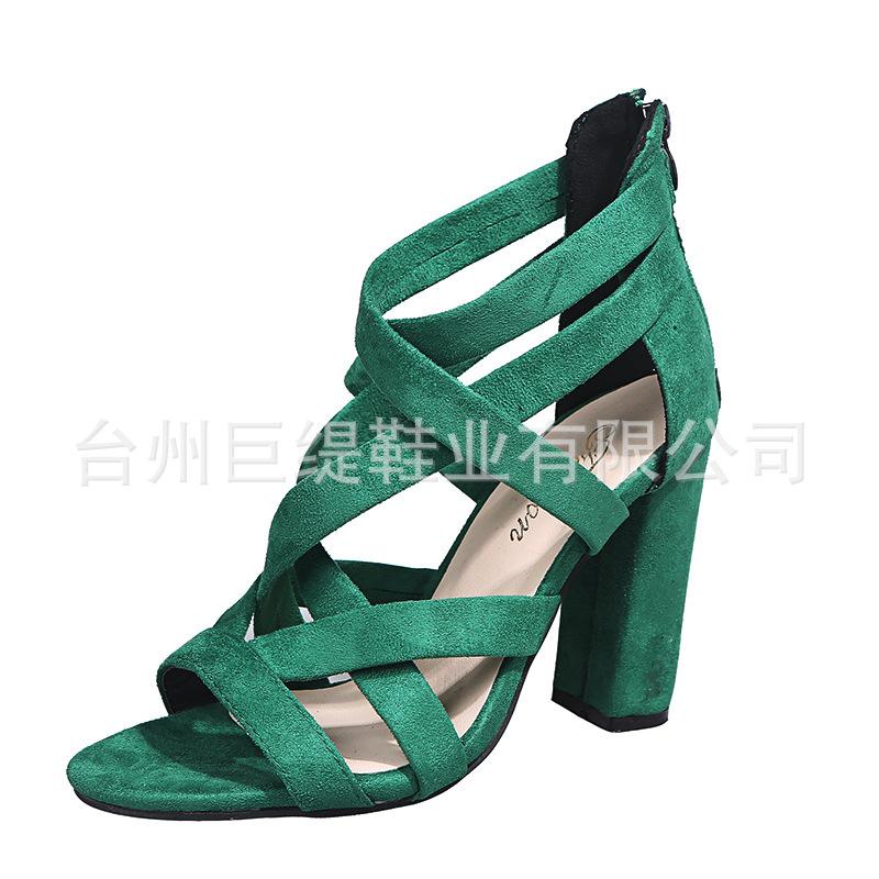 

Juti spot foreign trade large size women s shoes 2021 summer new trade 43 large size wish women s thick heel fashion sandals 35 зелёный