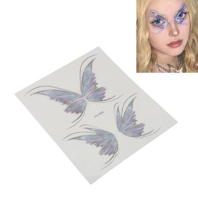 Facial Tattoo Sticker Colorful Glitter Sticker Temporary Decoration Sticker for DIY Body Makeup