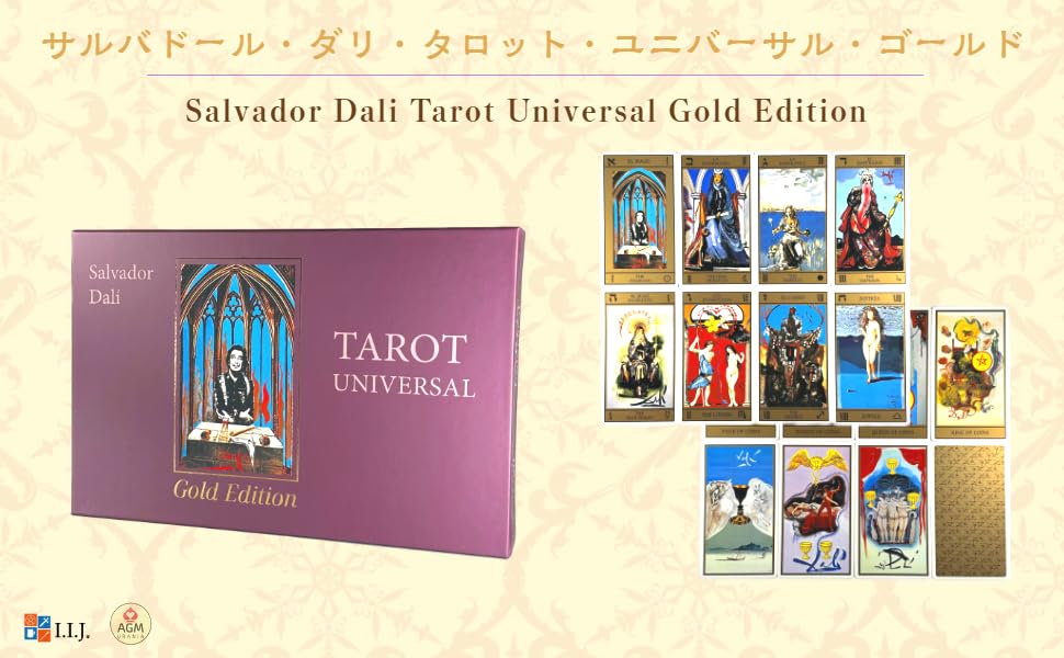Tarot Cards 78 Pieces Tarot Fortune Telling Dali Tarot Universal Gold Salvador Dali Tarot Universal Gold Japanese Manual Included I.I.J [Salvador