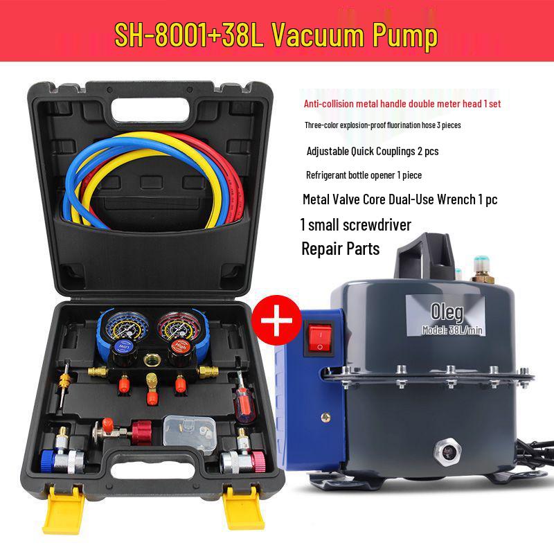 Dual-Use Automotive A/C Vacuum Pump for Evacuation, Pressurization & Leak Detection